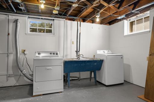 Laundry room in the basement
