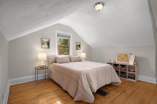 Large primary bedroom on the upper level