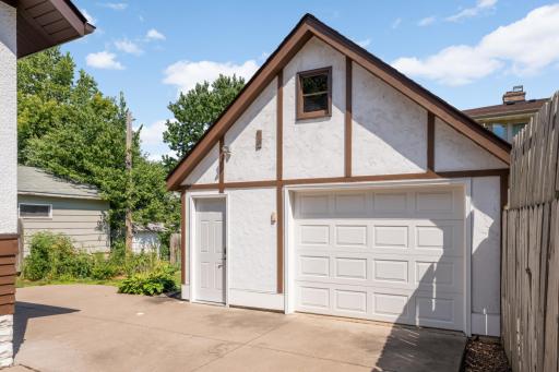 Oversized one-car garage with storage loft