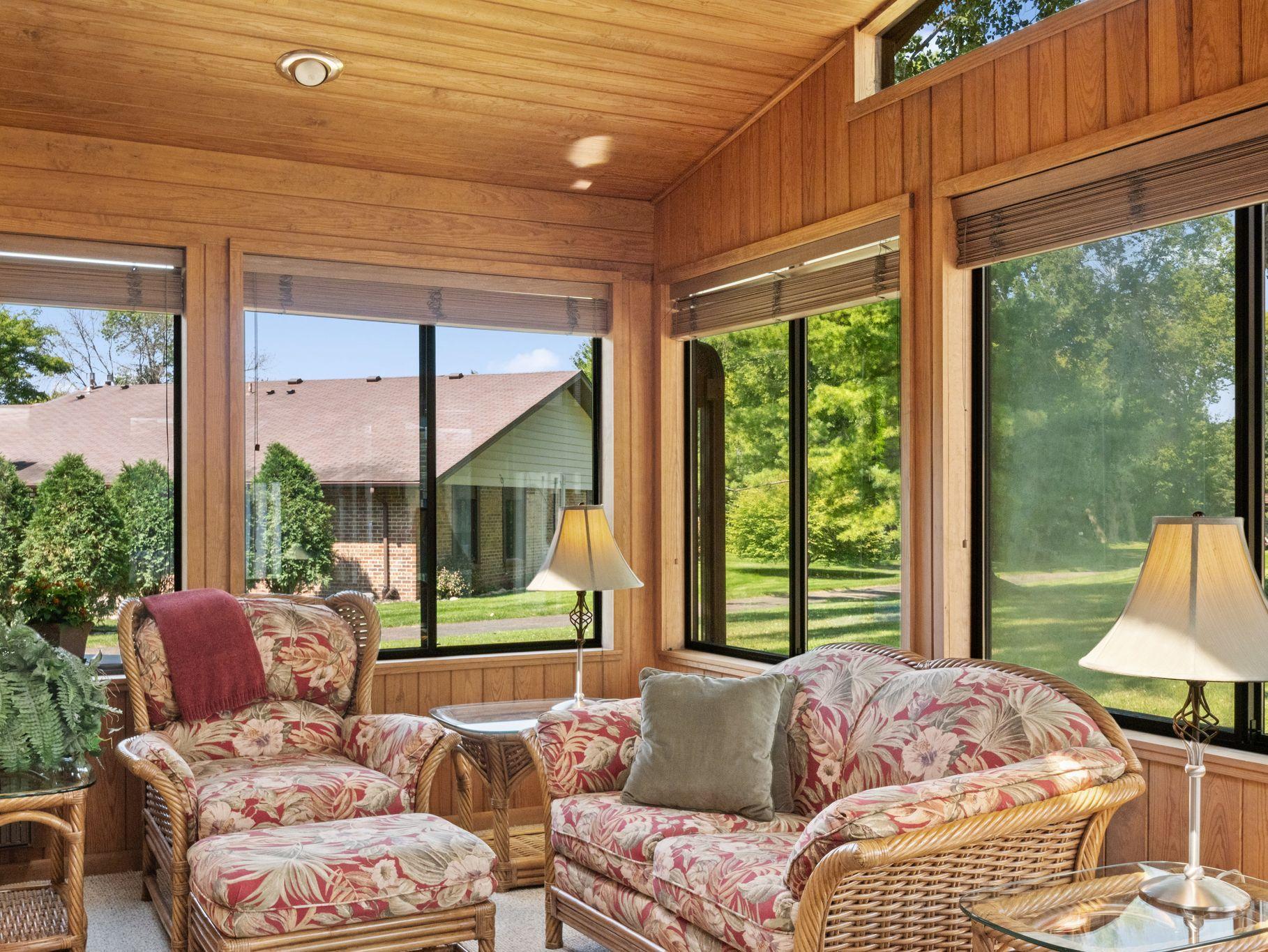 the 3-season porch is a setting for morning coffee, a good book, dinner outside and Minnesota evenings when you are not quite ready to go outside.