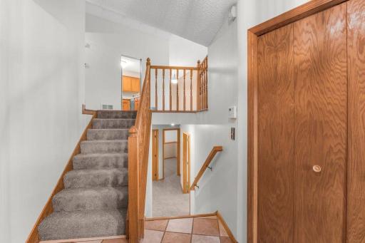 Here's a view from just inside the front door - plenty of room for guests to enter, kick off their shoes and hang up their coats!