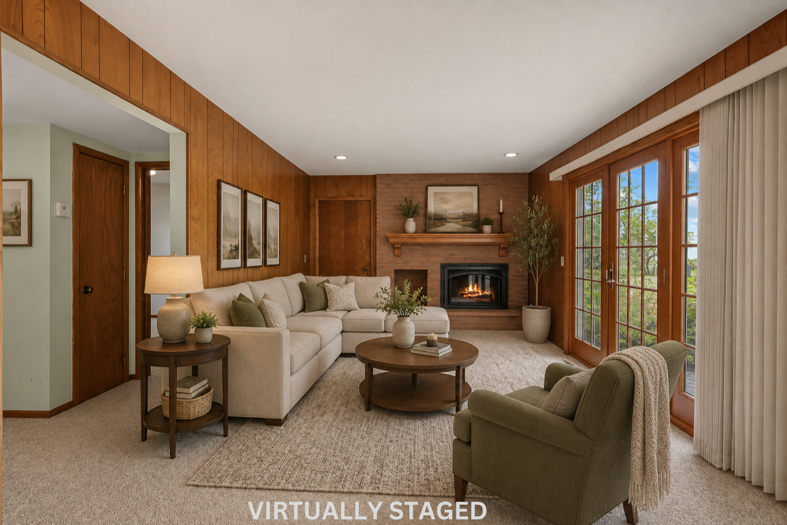 Family room VIRTUALLY STAGED