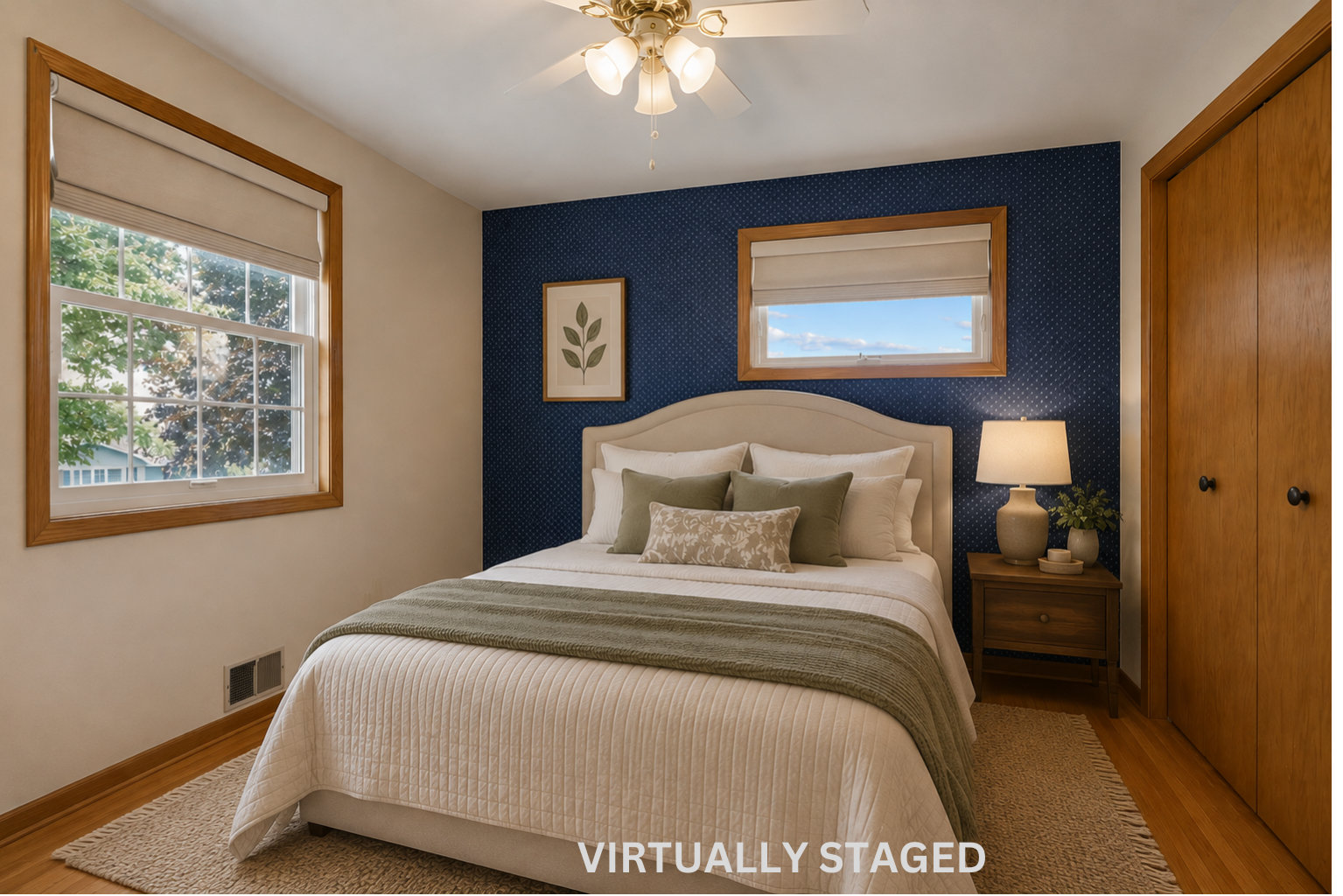 Bedroom "VIRTUALLY STAGED"