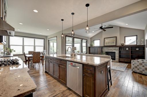 This photo shows the open floor plan