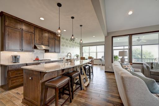 Ten foot center island is great for buffet style dining