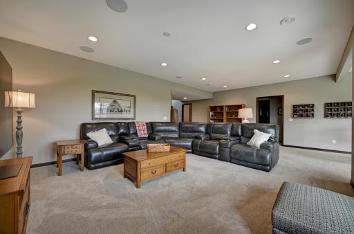 Ideal style of casual relaxation in the lower level family room