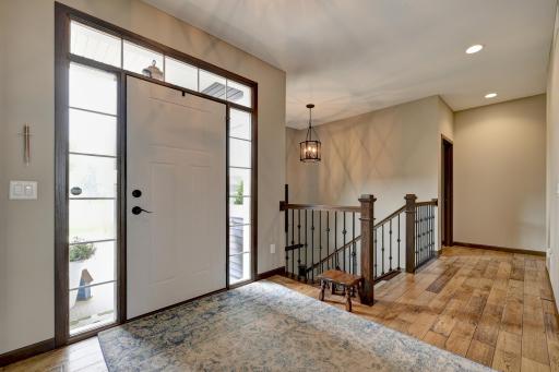 Easy access to the lower level from the entry with step lighting