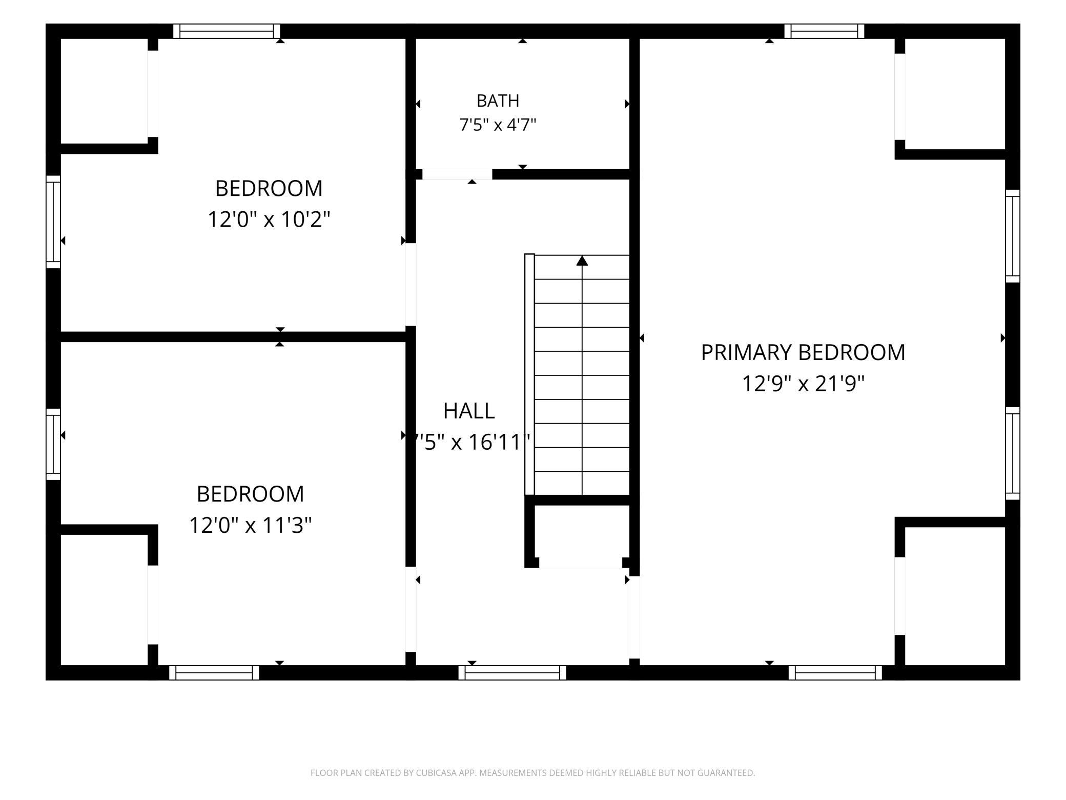 Upstairs floor plan