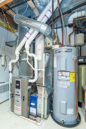 Utilities in laundry closet