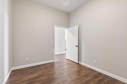 View into the foyer from the den.