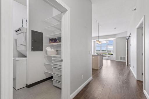 Laundry and storage room, just off the foyer.