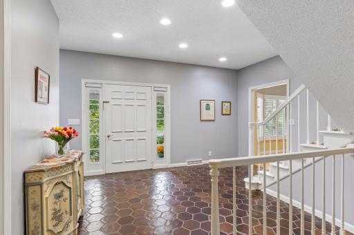 Tiled foyer area