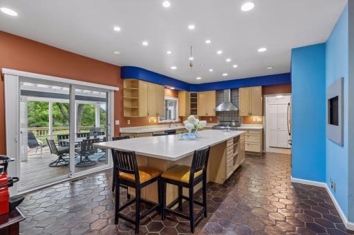 Large center island is the heart of the home!