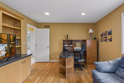 Bedroom 3 or office with wood floors