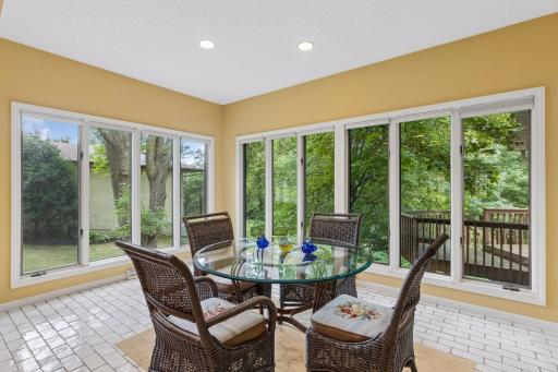 Great sunroom for morning coffee!