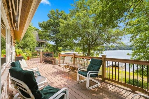 Beautiful deck with an amazing view of the lake