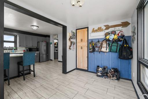 Entry way and sun room