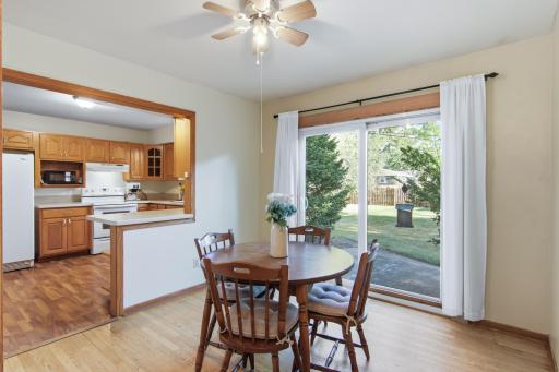 Slider off dining area to nice patio for grilling or entertaining