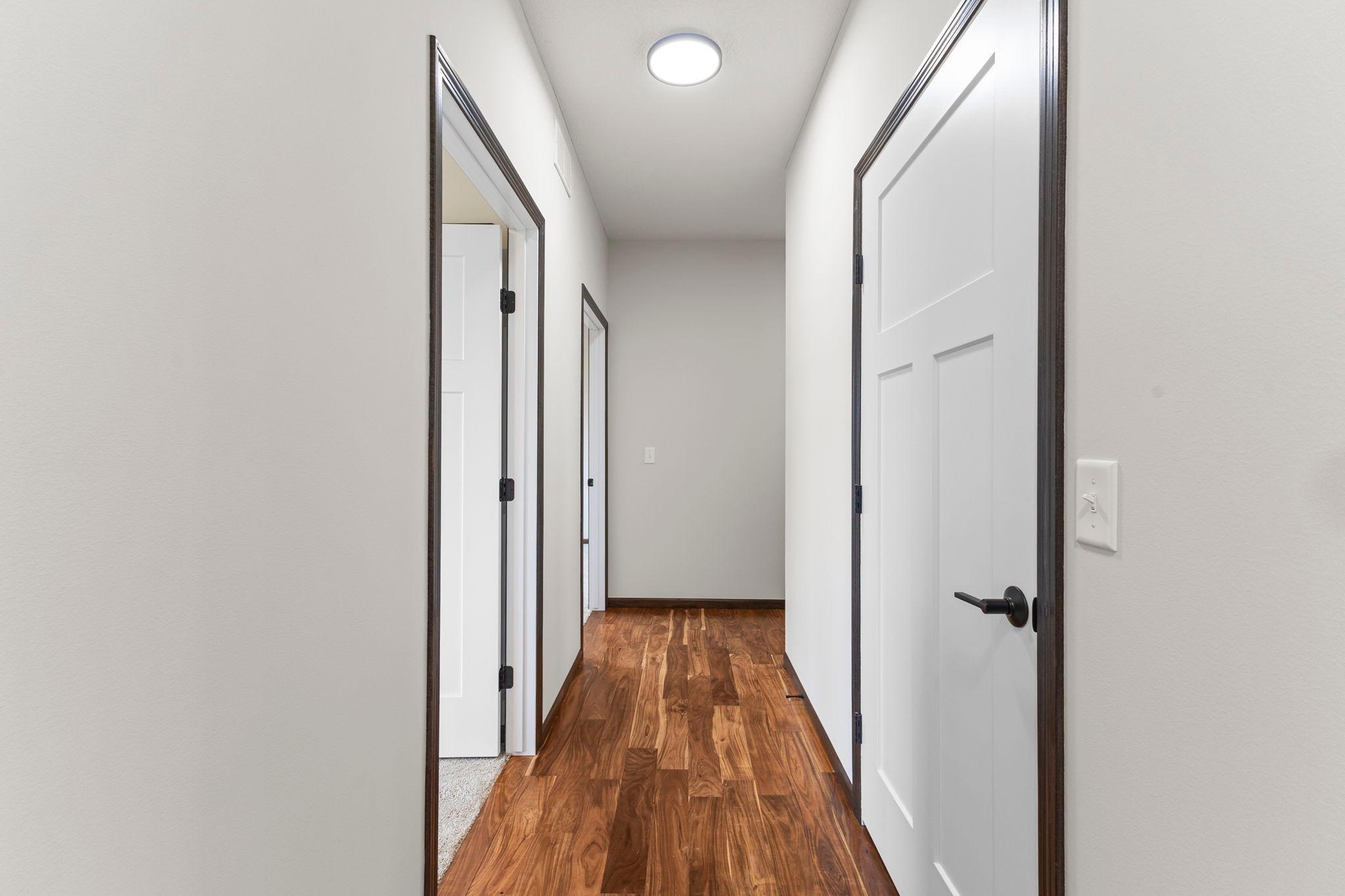 Bedroom hallway with large closet for coats and shoes