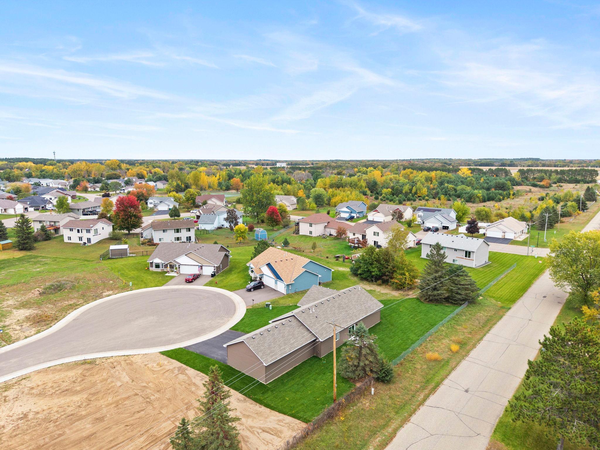 The homes are nicely spaced