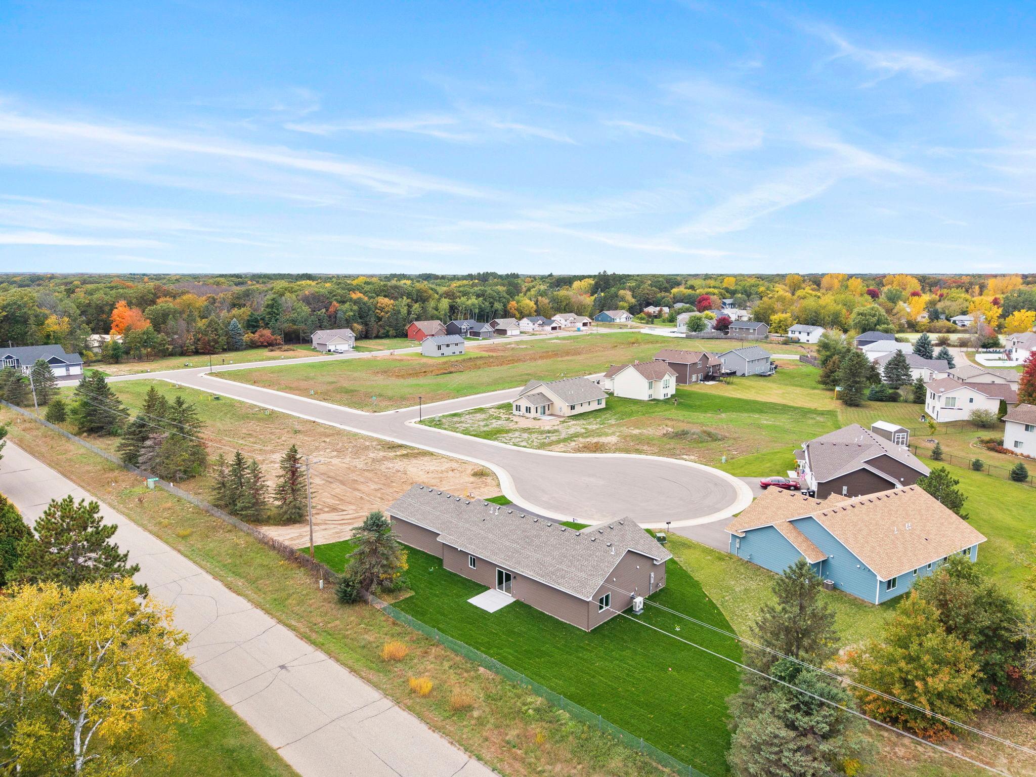 Aerial view of the development