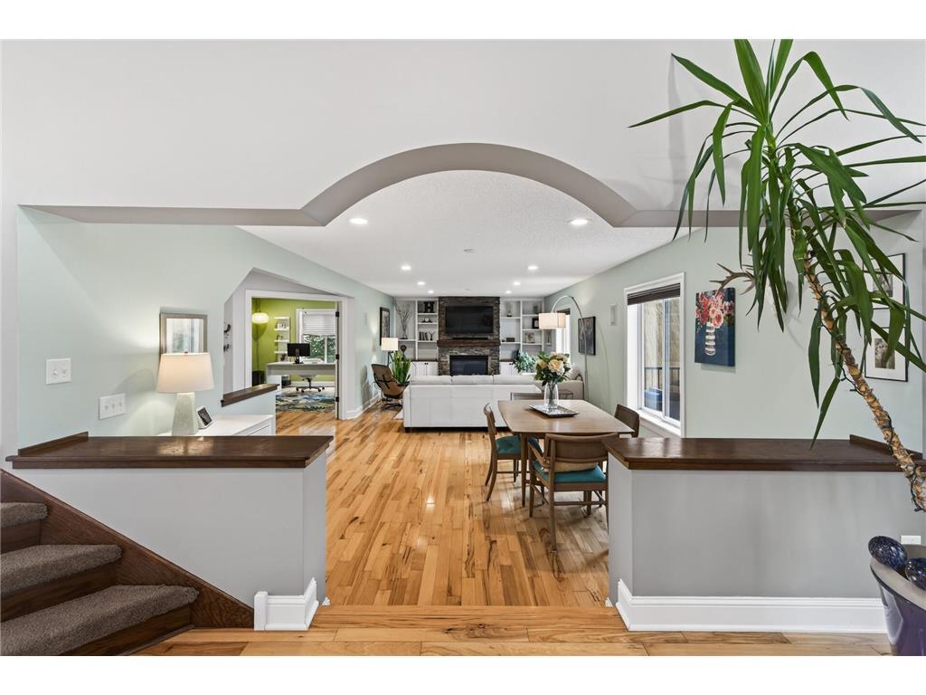 Kitchen is open to living area