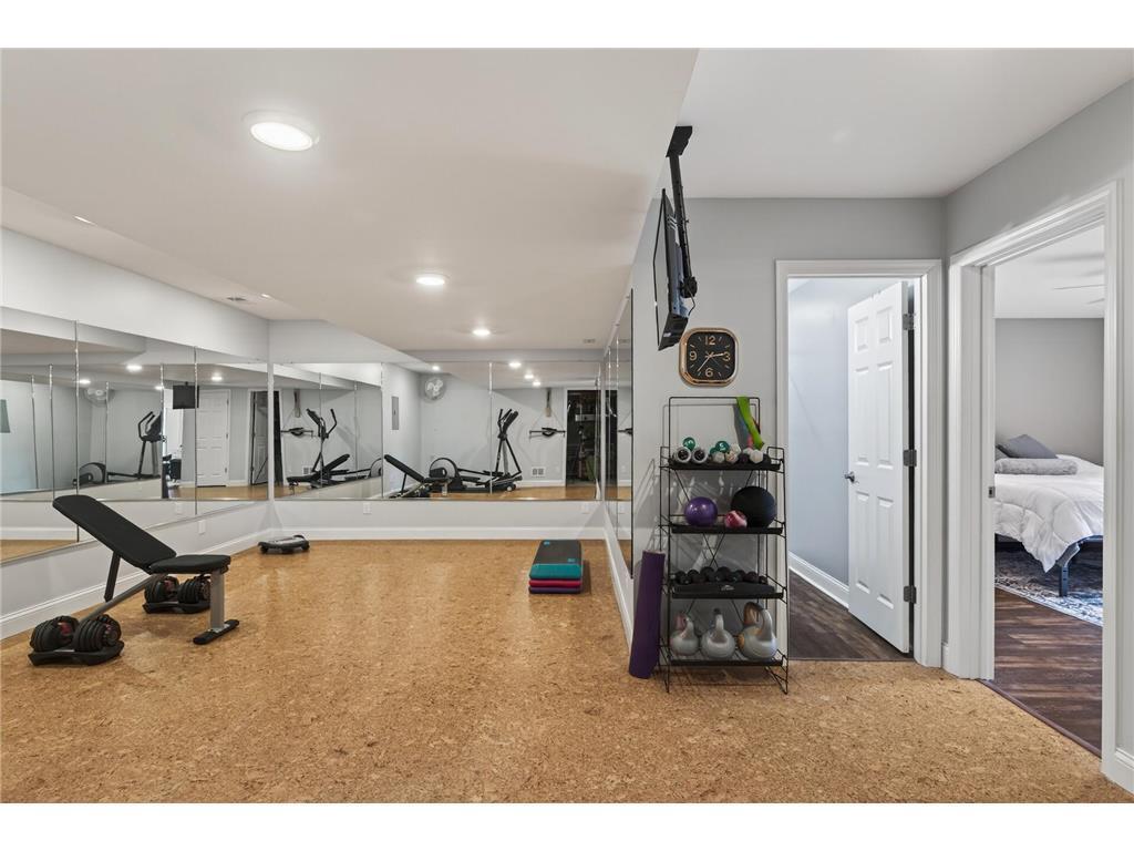 Workout room w/cork floors