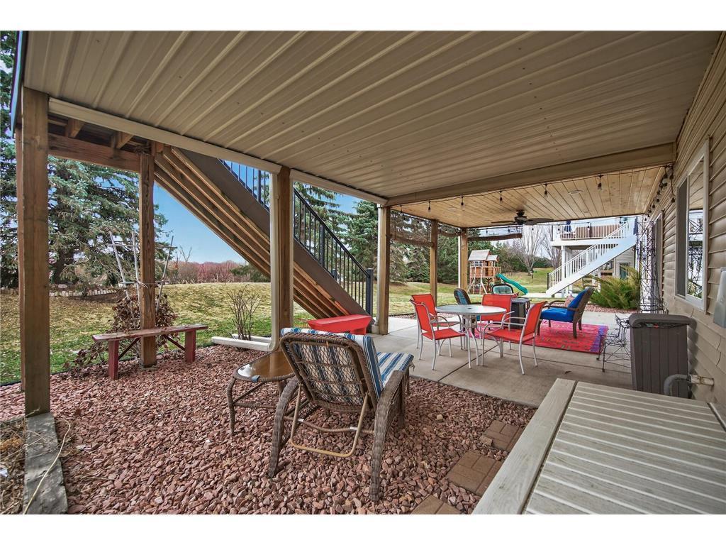 Lower level patio - stay dry w/ under decking. Hot tub hook up.