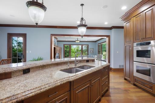 An inviting open flow connects the kitchen to the living room.