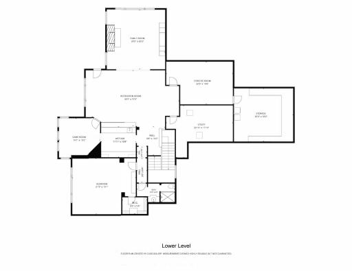 Floor plan of lower level.