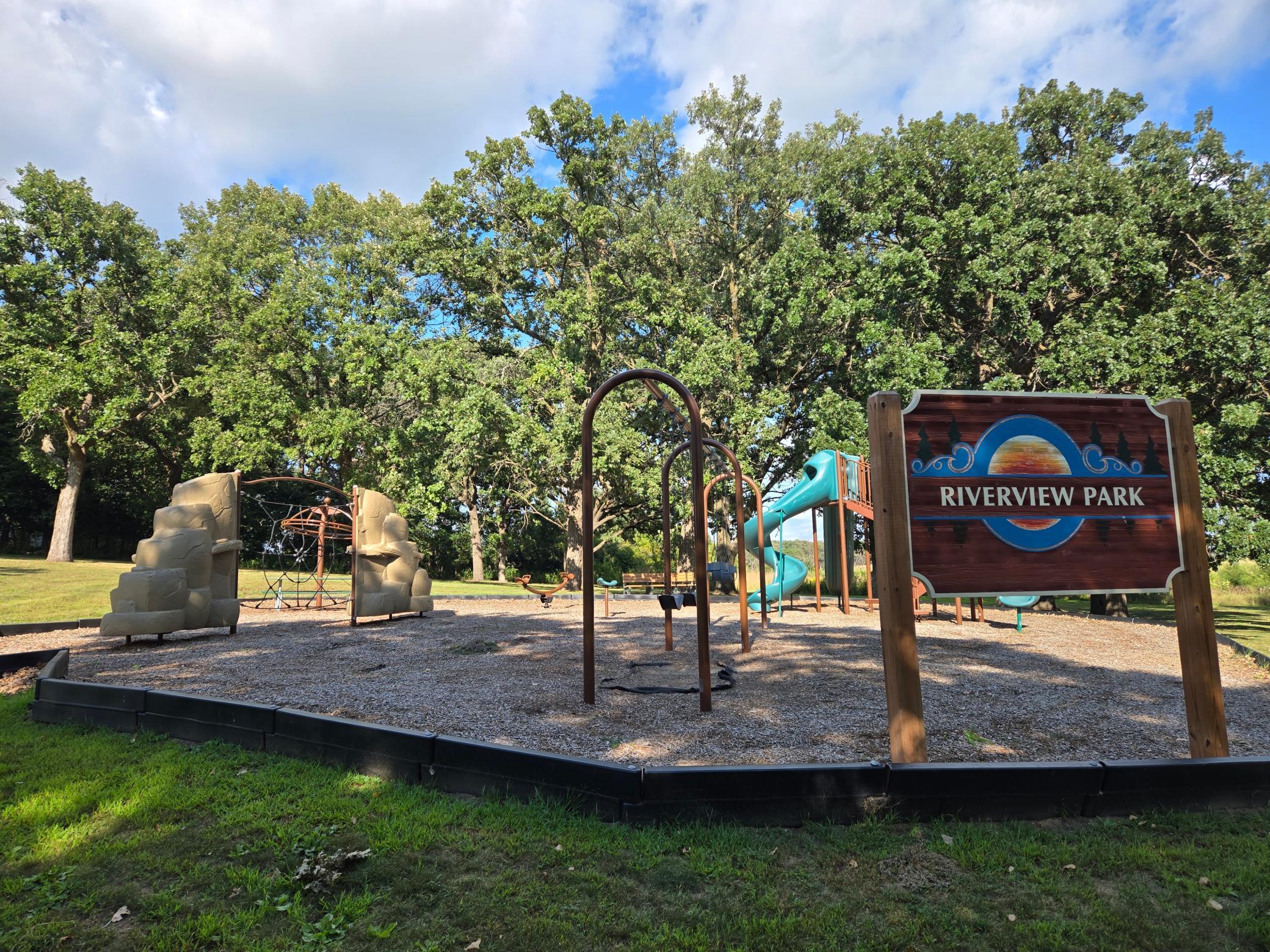 Riverview Park Park is just steps away and connected by sidewalk.