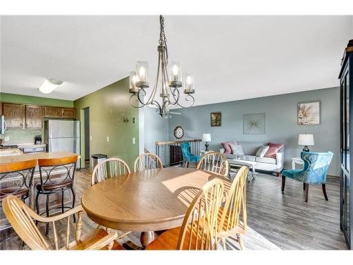 Counter seating and table seating! Enjoy the ease of breakfast at the counter and dinner in the generous dining area. Walk right out to your grill on the deck...