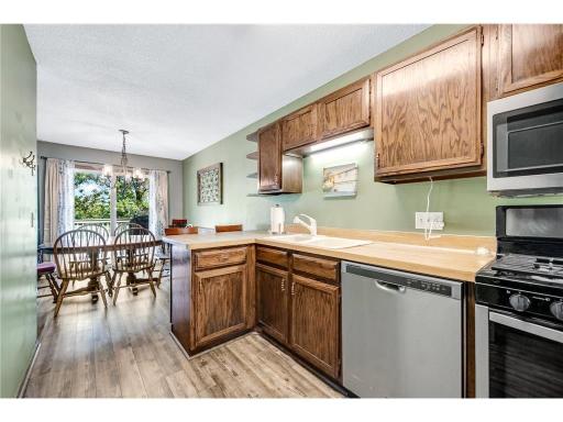 Just steps from the deck to the kitchen. Enjoy!