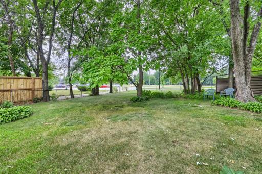 Yard directly behind house