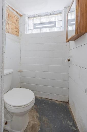 1/4 basement bath