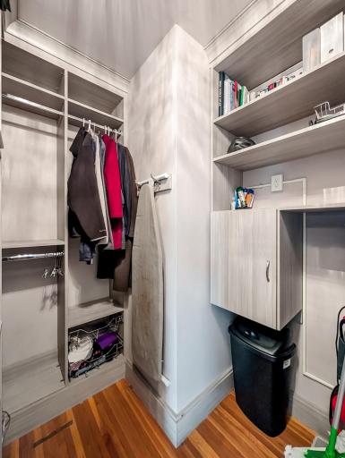 Large walk-in closet next to the entrance to the unit!