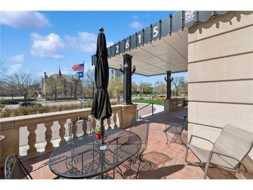 Patio on the front of the building!