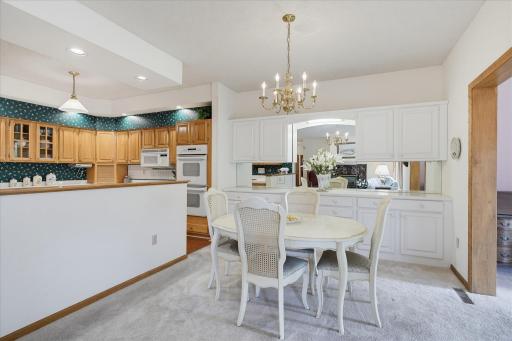 Informal dining area with built-in buffet