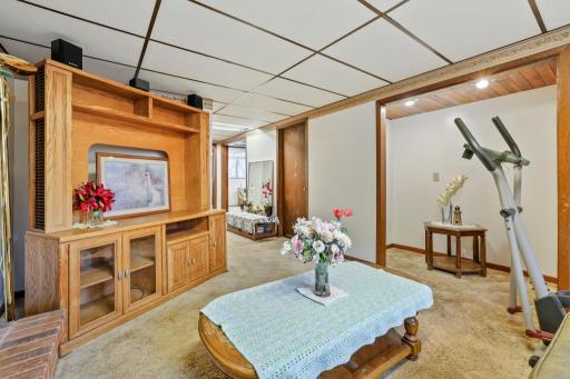 Another angle of the lower level family room.