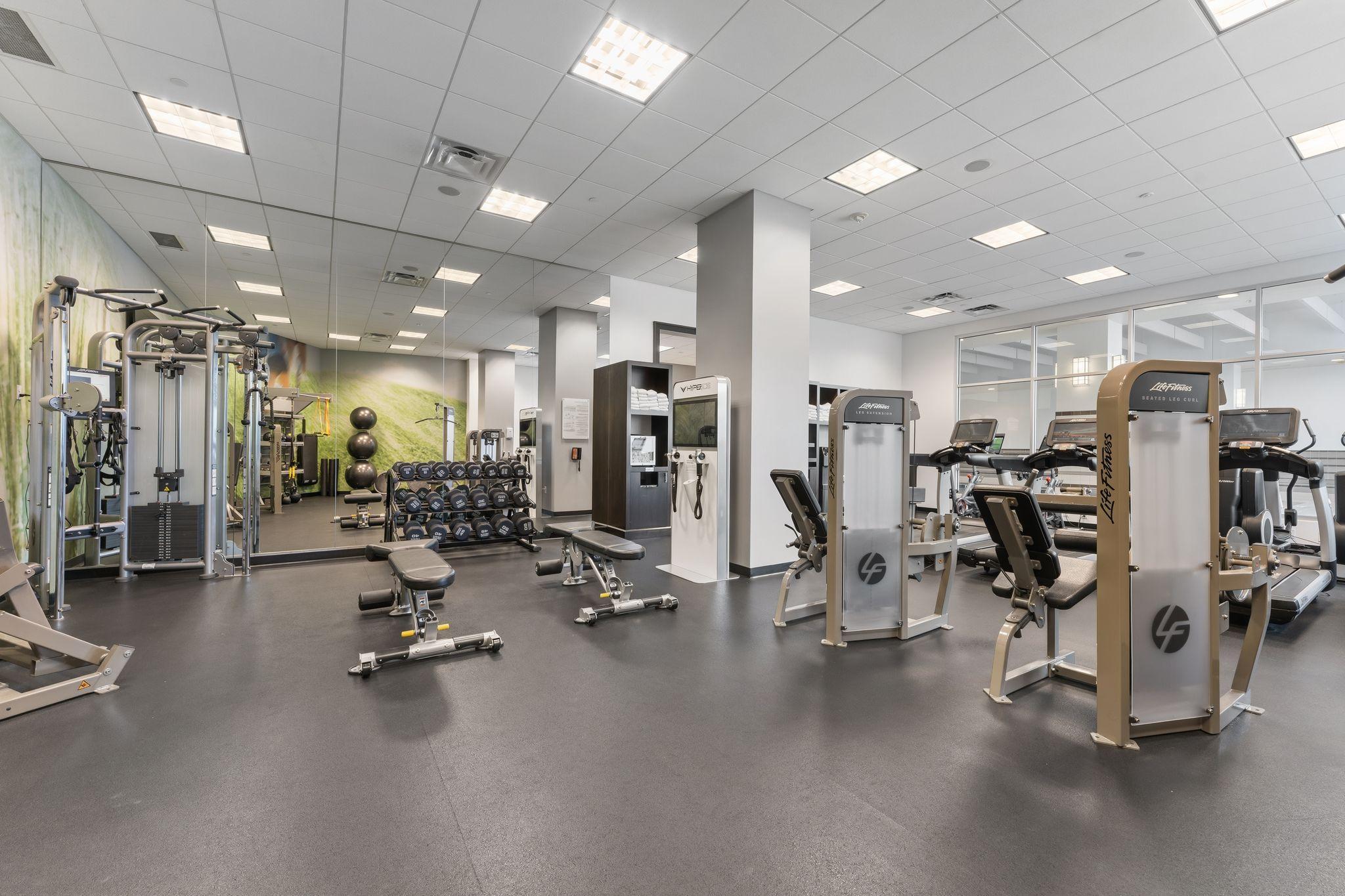 Convenient Fitness Studio Weight Area