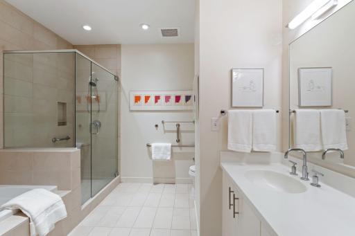 En Suite Bathroom with Separate Tub and Tiled Shower