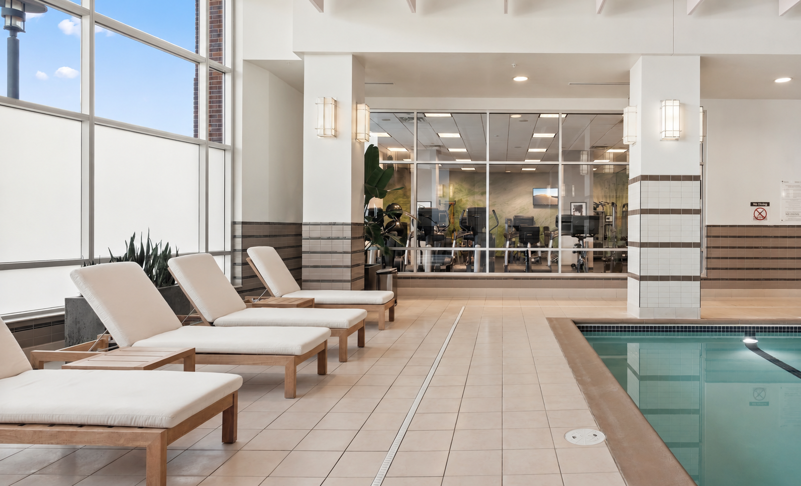 Pool Area with Chaise Lounge Chairs