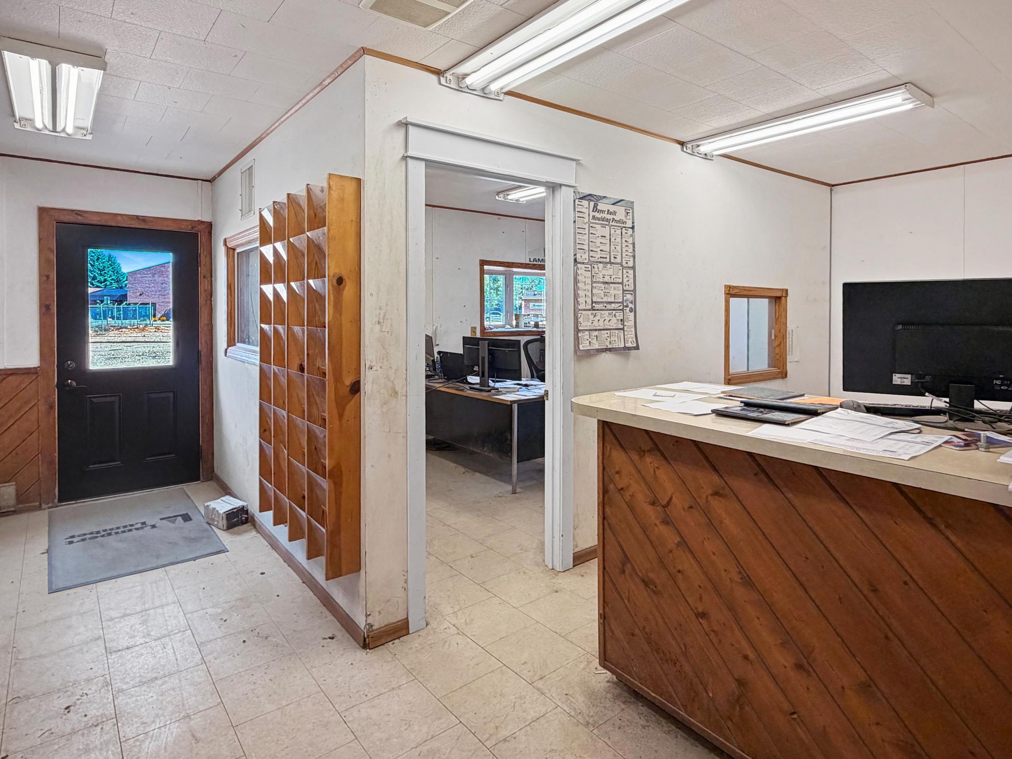Front desk and offices