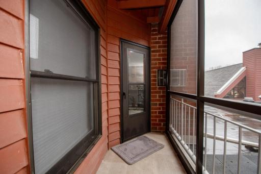 Private walkout patio.