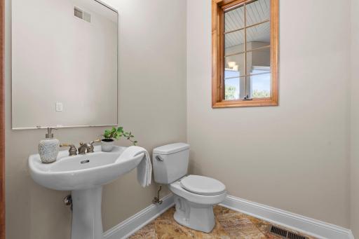Powder bath serving the main level.