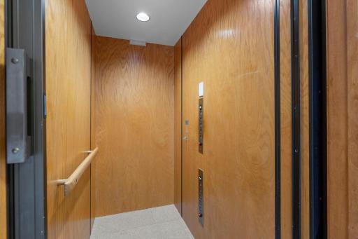 Elevator offering ease of access to all three levels of the home.
