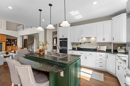 A true chef's drea, featuring a pot filler over the cooktop.