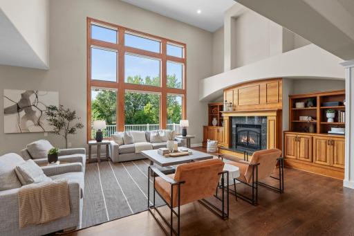 Stunning built in cabinetry with storage and natural woodwork.
