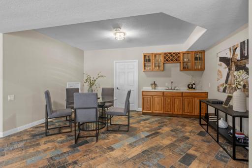 Recreation room great for a game room or extended bar.
