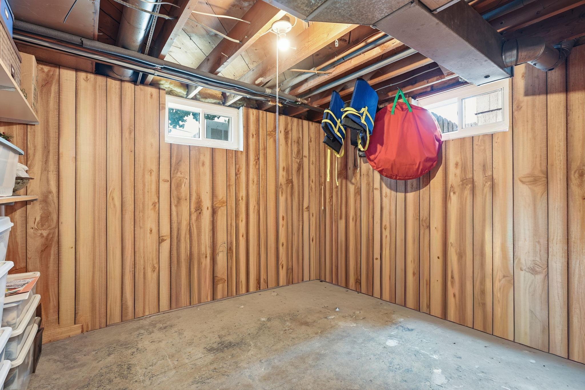 A very generous sized area for storage.